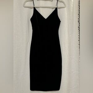 Black velvet dress